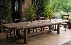 Rustic Outdoor Backyard Dining Table