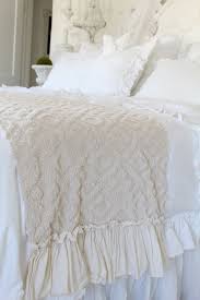 Ruffled Chenille Bed Scarf Chenille