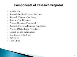 Components Of Research Proposal Writing Components Of A