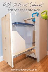 pull out cabinet for dog food storage