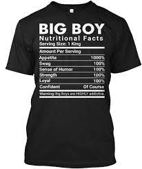 big boy nutritional facts t shirt big