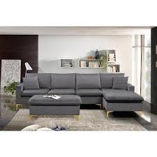 square arm velvet elegant l shaped sofa