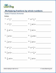 Math Worksheets Multiplying Fractions