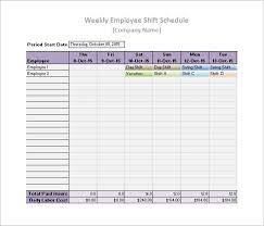 work schedule templates 8 free word