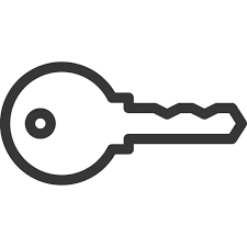 Hole Key Lock Icon Outline Style Stock