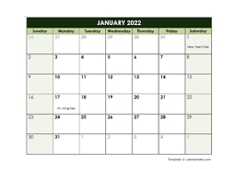 2022 google docs calendar templates