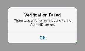 error connecting apple id verification