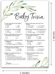 What percentage of babies actually arrive on their . Buy Greenery Baby Shower Game Baby Trivia Games Pack Of 25 Fun Baby Facts Games Floral Green Olive Branch Trivia Baby Shower Activity Greenery Rustic Gender Neutral Baby Shower