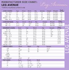 Leg Avenue Costume Size Chart Bedowntowndaytona Com