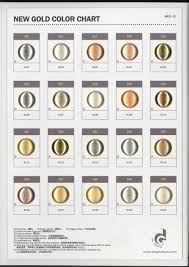 Gold Color Chart Mobile Discoveries