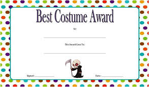 Best Halloween Costume Certificate 4 Best 10 Templates