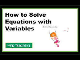 Variables Algebra Lesson