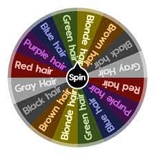 characters hair color spin the wheel