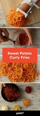 sweet potato curly fries made with a