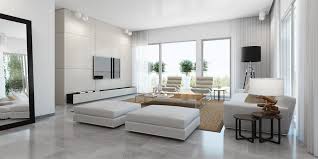 modern white living room interior