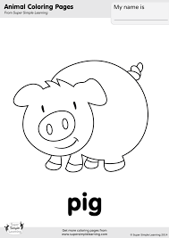 Cute baby pig coloring pages. Pig Coloring Page Super Simple