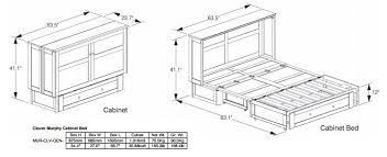 murphy bed cabinet specifications