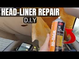 how to repair a sagging car roof lining