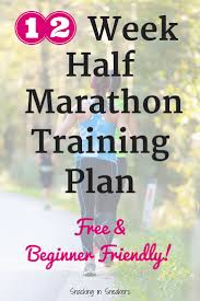 12 week half marathon training plan for