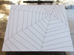 spider web drawing art lessons