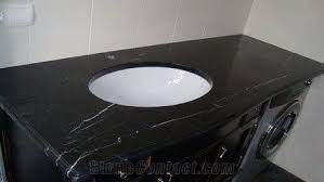 5.5'' h x 19.75'' w x 18.3'' d Black Nero Marquina Marble Bathroom Countertops Vanity Tops From China Stonecontact Com