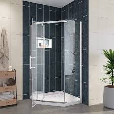 elegant hinged pivot shower door