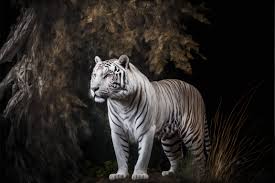 in the wilderness a white tiger was
