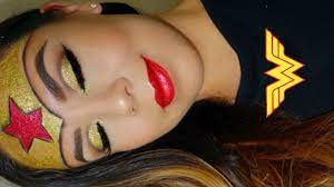 glittery wonder woman makeup tutorial