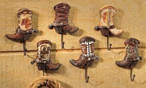 western cowboy boot country metal wall