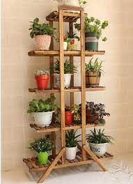 Indoor Durable Wooden Flower Shelves
