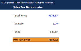s tax decalculator formula to get