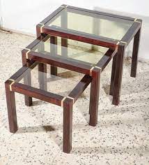 Wooden Triptych Coffee Tables With