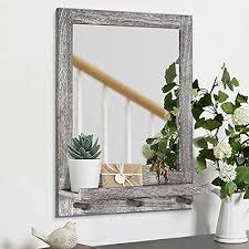Farmhouse Bathroom Mirror With Shelf