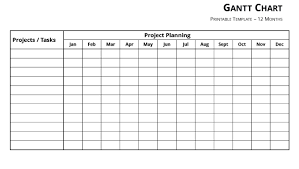 Free Gantt Chart Template Excel Word Printable Business