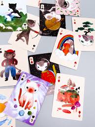 Celebrate your love for our furry friends with adorable hand painted cat and dog cards! The Curious Cat Club Oracle Playing Card Deck Herbivore Clothing Co The Herbivore Clothing Company
