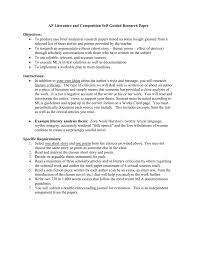 senior self guided research paper assignment objectives 61623 to produce two brief analytical research papers based on some insight gleaned from a selected list of short stories and poems provided by