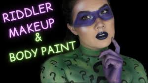 riddler makeup body paint dc