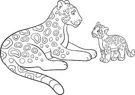 Skip to main | skip to sidebar. Coloring Pages Mother Jaguar With Her Little Cub Clipart Image