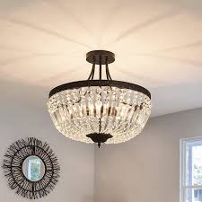 12 round crystal ceiling light fixture
