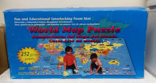 world map foam puzzle floor mat large