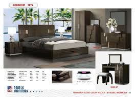 Walnut finish bedroom sets : B 60 High Gloss Walnut Bedroom Set By Pantek Furniture