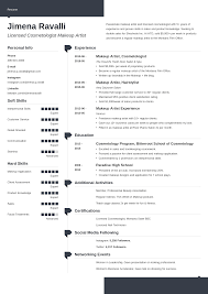 makeup artist resume sle for 2023