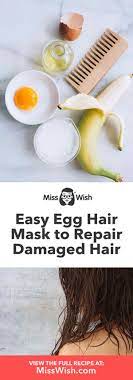 easy diy egg hair mask to repair