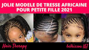 Tresse africaine pour petite fille 2022, Jolie modèle de coiffure enfant  pour école - YouTube