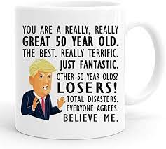 20% off with code extradaydeal. Joey 50th Birthday Gift Trump Mug 11 Ounces Funny Donald Trump Gag Coffee Mugs 1969 50 Year Old Birthday Gifts For Him Friend Dad Brother Husband Grandpa Coworker Buy Online At Best