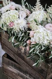 summer rustic wedding flowers at
