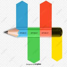 Vector Color Pencil Arrow Chart Color Clipart Colored
