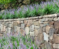 Dry Stack Stone Wall Landscape