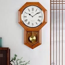 Wall Clock With Metal Pendulum