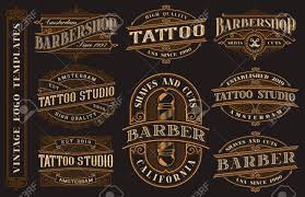 Big Bundle Of Vintage Logo Templates For The Tattoo Studio And